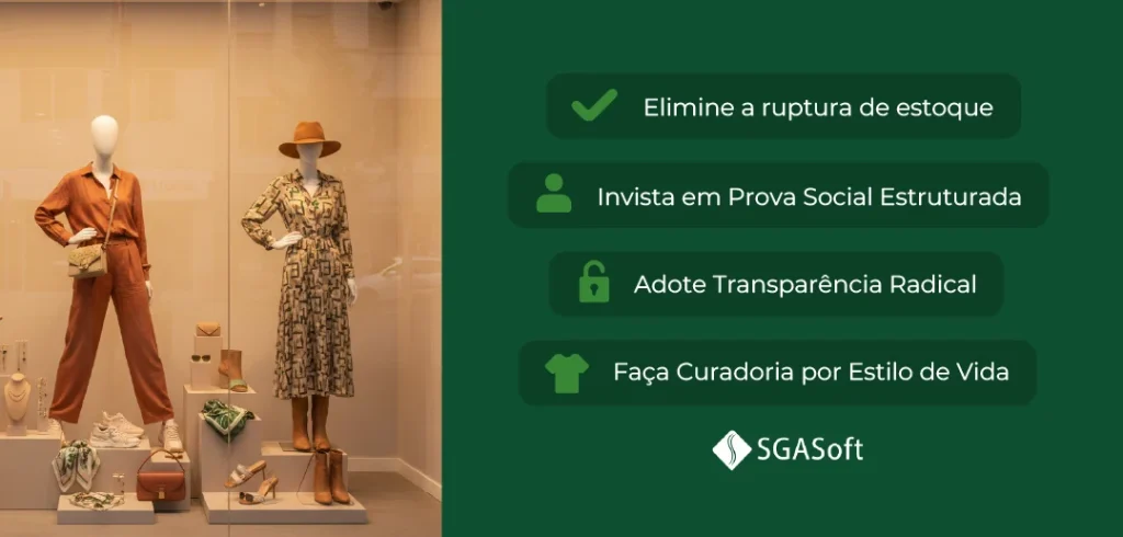 Vitrine estratégica planejada para impactar a decisão de compra no varejo de moda em 2026